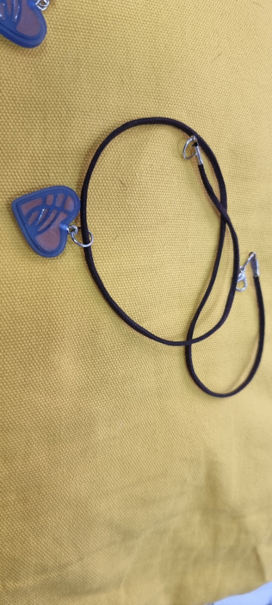 Set “Corazón Artesanal” en Resina Pintada a Mano