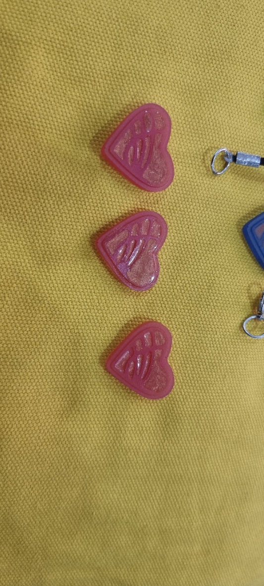 Set “Corazón Artesanal” en Resina Pintada a Mano