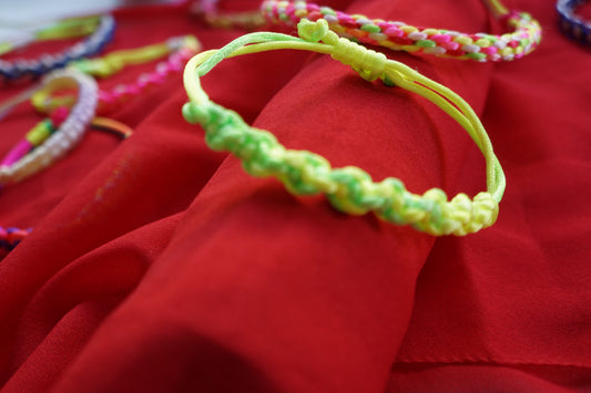 Pulseras Artesanales de Tela Spirale Blu