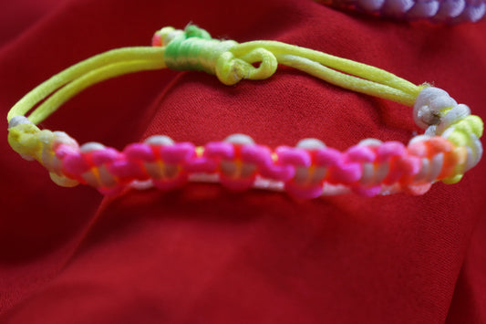 Pulseras Artesanales de Tela Spirale Lila