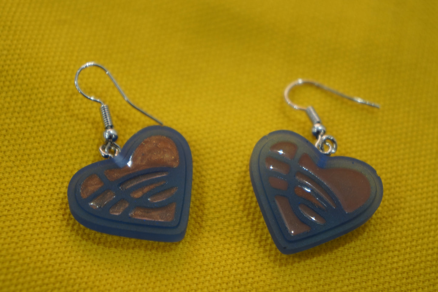 Set “Corazón Artesanal” en Resina Pintada a Mano