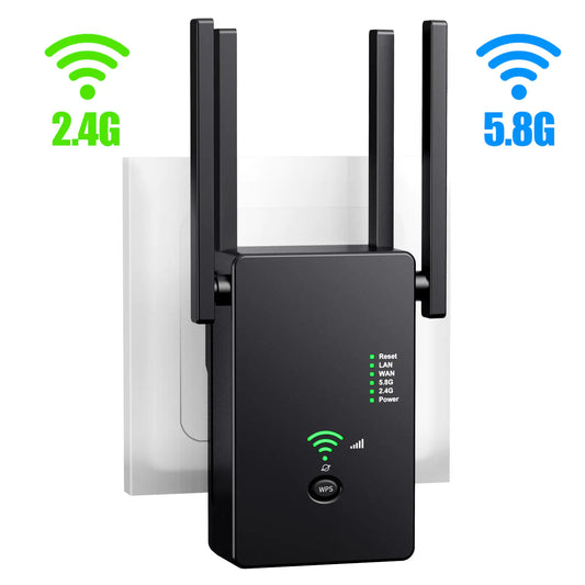 Repetidor WiFi AC1200M y Ampliador de enrutador Gigabit