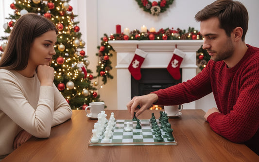 Set de Ajedrez y Damas en Resina Personalizable – Verde & Blanco